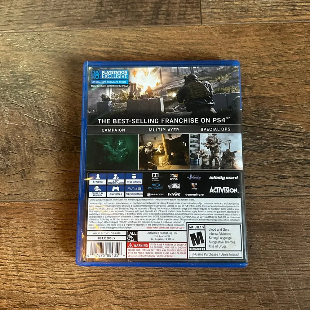 Activision Call of Duty Modern Warfare PS4 Video Game